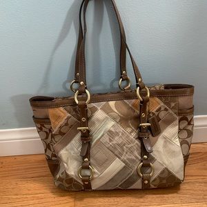 Coach Signature Patchwork Logo Tote Bag